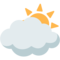 Sun Behind Cloud emoji on Google